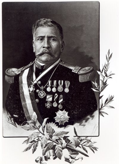 Portrét Porfiria Diaze (1830-1915) od Mexican School