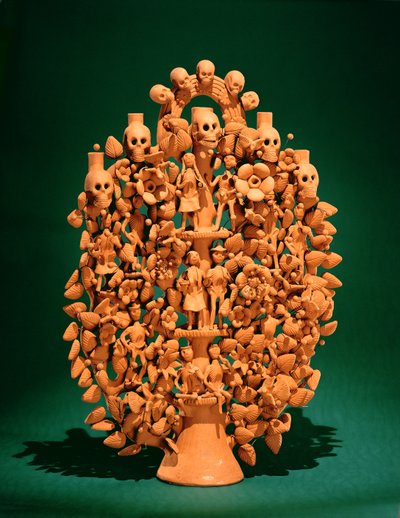 Strom života (jednodruhová pálená keramika) od Mexican School