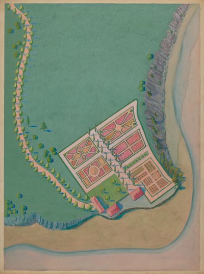 Corlaer Estate and Garden, c. 1936. od Meyer Goldbaum