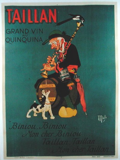 Plakát s reklamou „Taillan Quinquina“ (barevné lito) od Mich