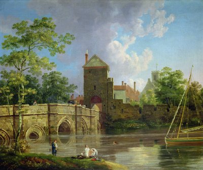 Layerthorpe Postern, York, asi 1769 (olej na plátně) od Michael (1743-1801) Rooker