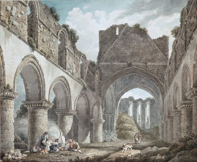 Buildwas Abbey, Shropshire, c1760-1800 od Michael Angelo Rooker