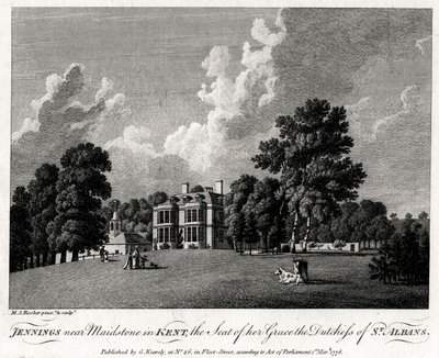 Jennings poblíž Maidstone v Kentu, sídlo její milosti vévodkyně ze St Albans, 1776. od Michael Angelo Rooker