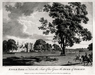 Knole Park v Kentu, sídlo Jeho milosti vévody z Dorsetu, 1775 od Michael Angelo Rooker
