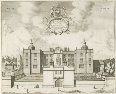 Beaudesert Hall and Park: rytina do měděného plechu, nd [1653-1686] od Michael Burghers