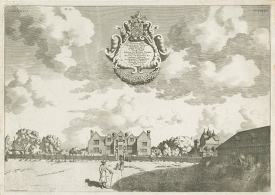 Bentley Hall: mědirytina, [1686] (tisk) od Michael Burghers