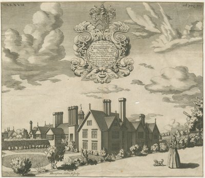Blithfield Hall: rytina, nd [1686] (tisk) od Michael Burghers