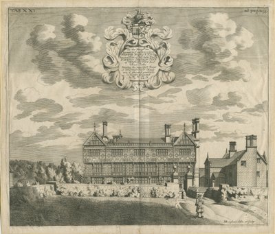 Broughton Hall: mědirytina, nd [1653-1686] (tisk) od Michael Burghers