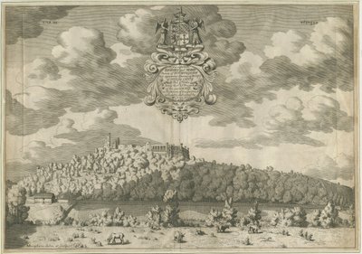 Dudley Castle: mědirytina, nd [1653-1686] od Michael Burghers