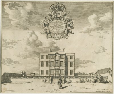 Elmhurst Hall: mědirytina, nd [1653-1686] od Michael Burghers