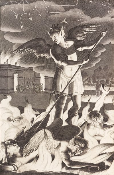 Ilustrace k filmu Johna Miltona Ztracený ráj, 1688. od Michael Burghers