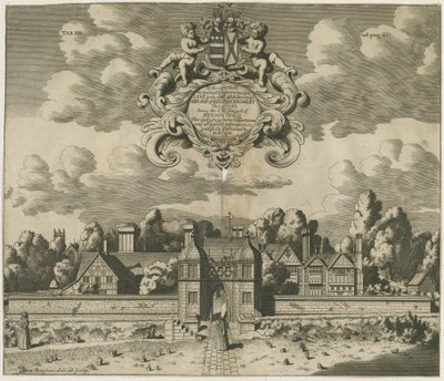 Sandon Hall: rytina, nd [1653-1686] (tisk) od Michael Burghers