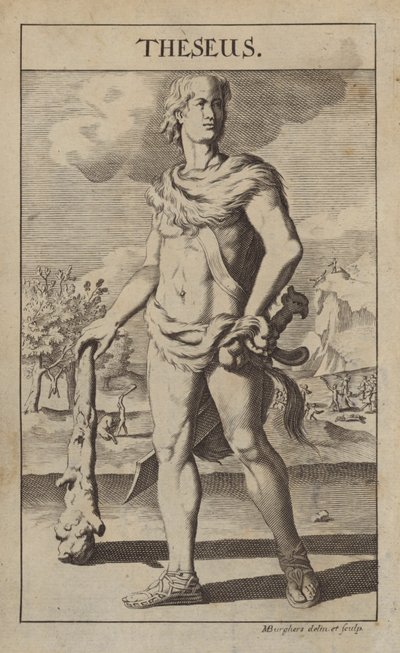 Theseus, mýtický řecký hrdina a zakladatel-král Athén od Michael Burghers