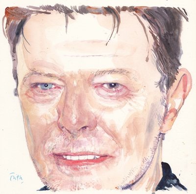 David Bowie (akvarel) od Michael Frith