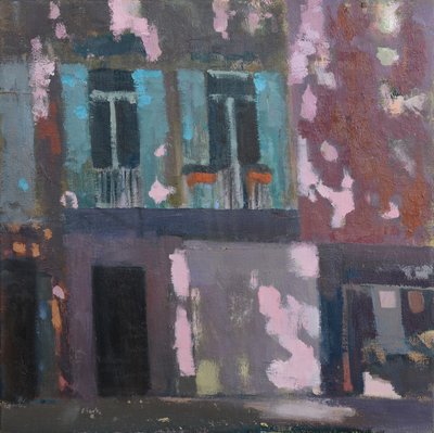 Stíny na zdi, Provence, 2015 (olej na plátně) od Michael G. Clark