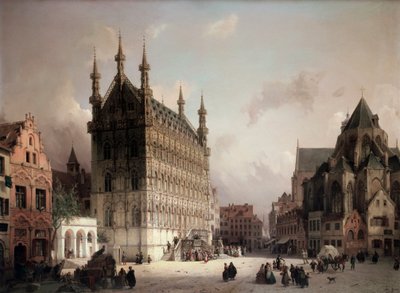 Radnice města Leuven. Obraz Michaela Nehera (1798-1876) od Michael Neher