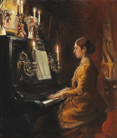 Anna u klavíru. od Michael Peter Ancher