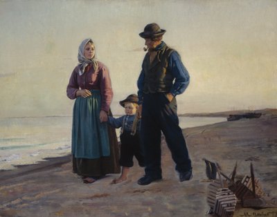 Na pláži od Michael Peter Ancher