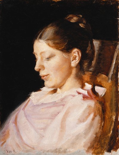 Portrét Anny Ancher, umělcovy manželky, od Michael Peter Ancher