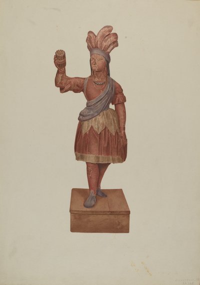 Cigar Store Indian, c. 1939. od Michael Riccitelli