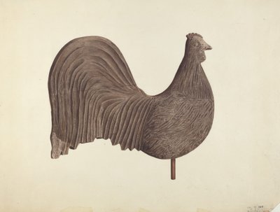 Rooster Weather Vane, pravděpodobně 1940. od Michael Riccitelli