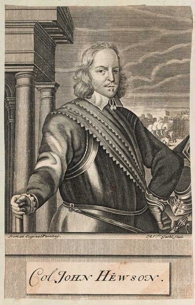 Plukovník John Hewson, cca 1647 (rytina) od Michael Vandergucht