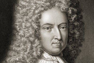 Daniel Defoe 1660-1731 Detail, počátek 18. století od Michael Vandergucht