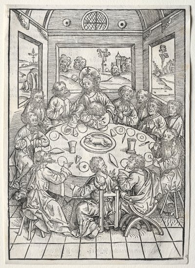 Der Schatzbehalter: Poslední večeře, 1491. od Michael Wolgemut