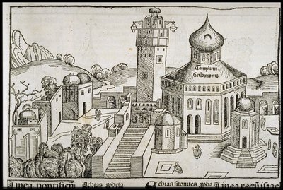 Templum Salomonie ze Schedelsovy kroniky světa, asi 1493. od Michael Wolgemut