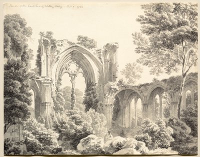 Uvnitř East End of Nettley Abbey, 1794. od Michel Angelo Rooker
