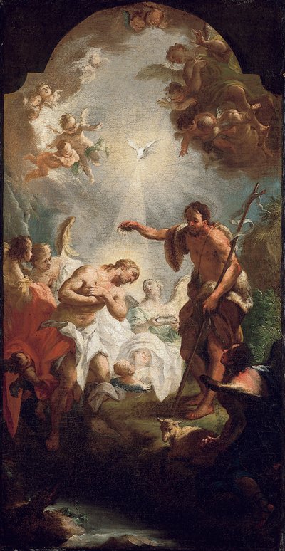 Křest Kristův od Michel Angelo Unterberger