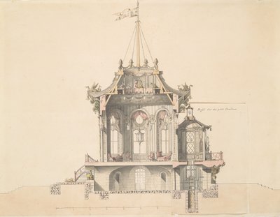 Projekt pro čínský pavilon, n.d. od Michel Barthelemy Hazon