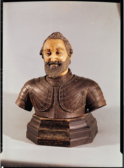 Busta Jindřicha IV. (1553-1610) (vosk a kámen) od Michel Bourdin