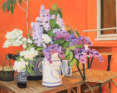 Les Lilas, 2013 (olej na plátně) od Michel Bultet