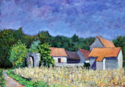Village sous le Soleil, 2003 (olej na desce) od Michel Bultet