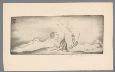 Ex libris van Gianni Mantero MG (název na objektu) od Michel Fingesten (signed by artist)