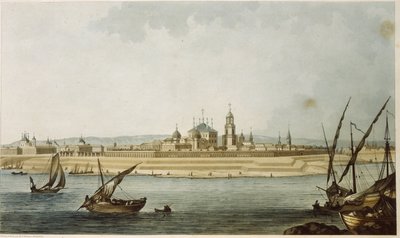 Tver (Rusko). (od roku 1931 do roku 1991 se město jmenovalo Kalinin). Popis neoklasicistního města, jak bylo přestavěno po jeho zničení požárem v roce 1763, a také aktivity na Volze, která s městem hraničí. Práce Michela Fr od Michel Francois Damam Demartrait