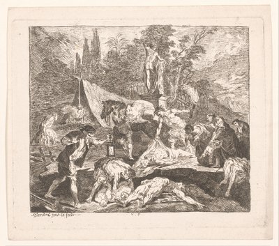 Pohřbívání mrtvých od Michel Francois Dandre-Bardon