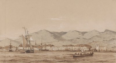 Port of Spain, z přístavu od Michel Jean Cazabon