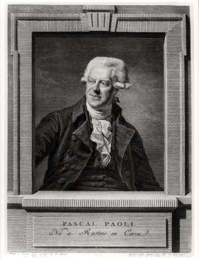 Portrét Pascala Paoliho, vyrytý Benoit Louis Henriquez (1732-1806) 1793 od Michel Martin Drolling