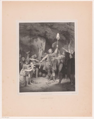 Julius Civilis přísahá proti Římanům Claudius Civilis (název na objektu) od Michel Mourot