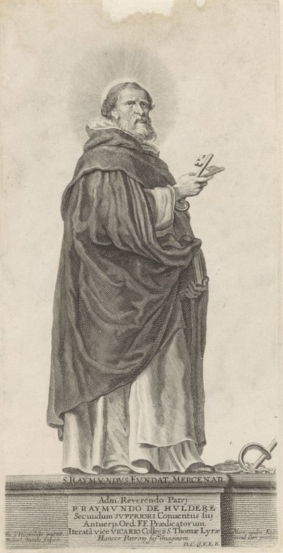 Heilige Raymond van Peñafort St. Raymond Founds. žoldák (titul na předmětu) od Michel Natalis