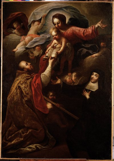 Panna a dítě, Saint Francois de Salles a Saint Joan z Chantal (malba) od Michel Serre