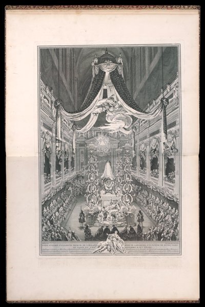 Pohřebníci Alžběty Terezie Lotrinské královny Sardinie, v kostele Notre Dame de Paris na XXII. ZÁŘÍ M.DCC.XXXXI. (Pohřeb Alžběty Terezie Lotrinské, královny Sardinie, v kostele Notre Dame v Paříži 22. září 1. od Michel de Bonneval
