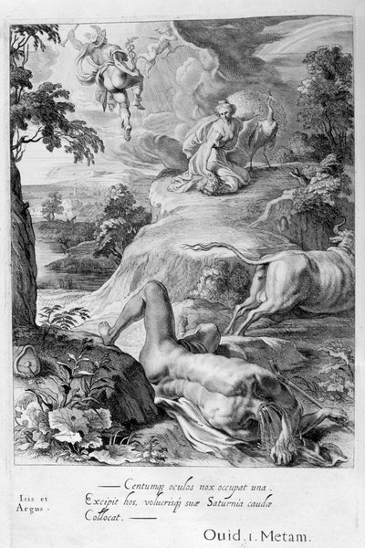 Io se změnil v krávu: Merkur usekl hlavu Argusovi, 1655 od Michel de Marolles