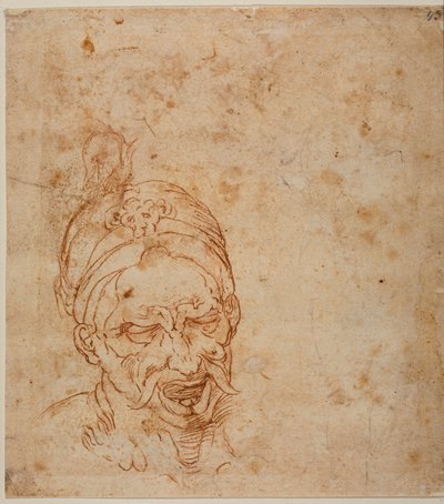 Orientální studie hlavy od Michelangelo (after) Buonarroti
