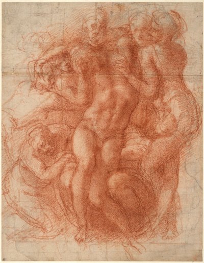 Oplakávání (recto), kolem roku 1530 od Michelangelo