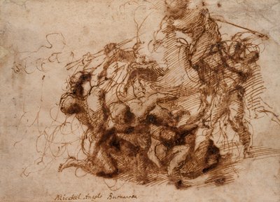 Bitevní scéna, počátek 16. století. od Michelangelo Buonarroti
