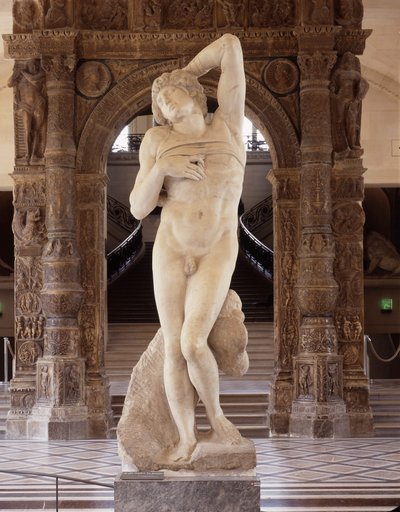 V zajetí, známý jako The Dying Slave od Michelangelo Buonarroti