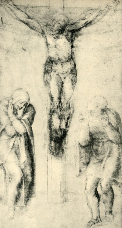 Kristus na kříži mezi Pannou Marií a svatým Janem, c1560-1564, 1943. od Michelangelo Buonarroti